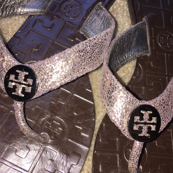 Tory Burch Thora Sandals Glitter Sparkly size 5 M - Picture 3 of 7